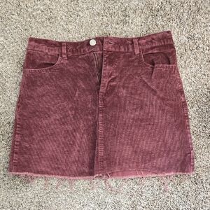 Vestique Pink Ribbed Mini Skirt Casual